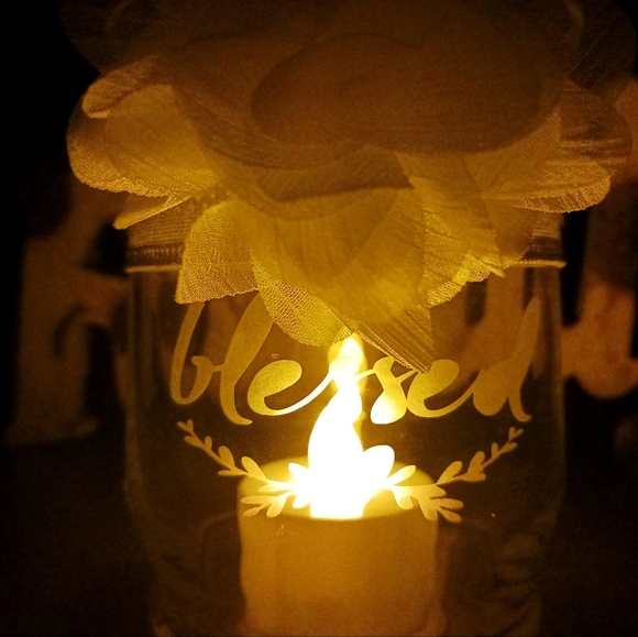 Hurricane Candle Holder with Etched Design - Picture 5 of 7